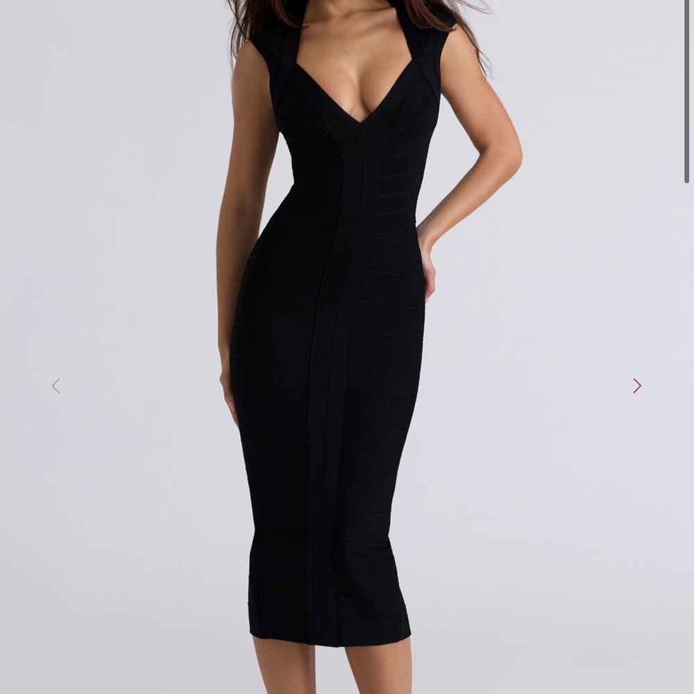 House of CB Classic Black Midi Dress